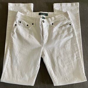 Lauren Ralph Lauren LRL Cream Classic Straight Jeans